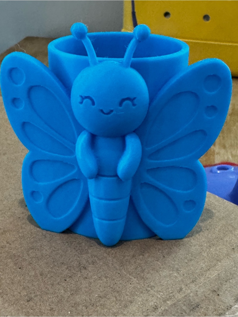 Blue Butterfly Silicone Organizer - Kids Stuffed Animal Accessory
